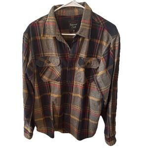 Redwood Creek Men's Flannel Plaid Button Up Long Sleeve Shirt Cotton Preppy Sz M